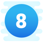 8 en círculo C icon