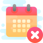 Calendar Delete icon