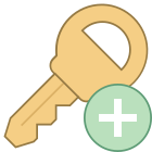 Schlüssel hinzufügen icon