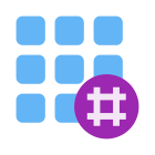 Grille d'hashtags icon