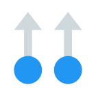 Glisser haut avec deux doigts icon