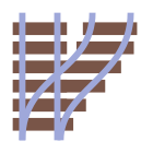 Aiguillage de rails icon