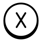 Eingekreistes X icon