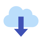 Von der Cloud herunterladen icon