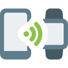 Wifi connectivity from smartphone to digital smartohone icon