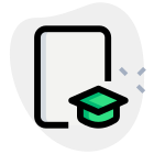 Bachelor's degree with a graduation cap isolated on a white background icon