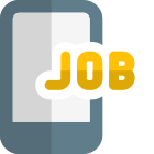 Find new job and opportunities on smartphone icon