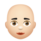 Bald Woman Light Skin Tone icon