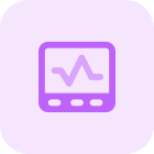 Electrocardiogram facility in a hospital to be checked on a monitor icon