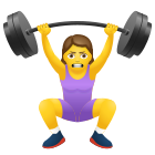 Woman Lifting Weights icon