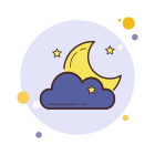 Noche parcialmente nublada icon