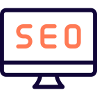 Seo enhancement of web content on desktop computer icon