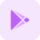 Square play button for android application store icon