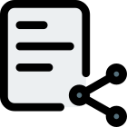 Share document from company digital file system icon