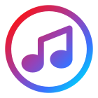 Apple Music player for iOS devices isolated on a white background icon