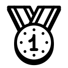 Medalha de primeiro lugar icon