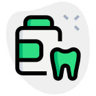 Pills bottle for dental health isolated on a white background icon