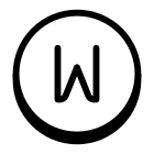 带圆圈的W icon