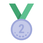 Medalha de segundo lugar icon