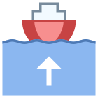 Лодка выходит из порта icon