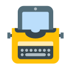 Typewriter With Tablet icon