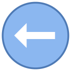 À esquerda dentro de um círculo icon
