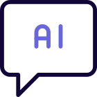 Discussing about artificial intelligence technologies over the Messenger icon