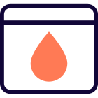 Online browser for blood bank donation availability icon