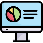 Analytic pie chart icon