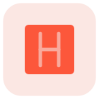 Helicopter signal with alphabet H on a roof top icon