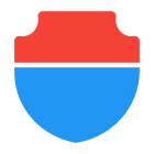 National Highway route for United States with shield logotype icon