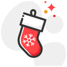 Christmas sock icon