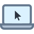 Laptop with cursor icon