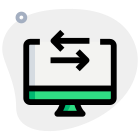 Data transfer import and export from desktop computer icon
