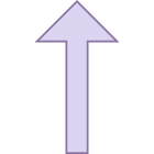 Flecha arriba larga icon