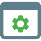 Intenet browser setting and maintenance application menu icon