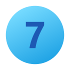 Circled 7 icon