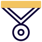 Medal for honor in sports for the achievement icon