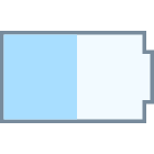 Halb aufgeladene Batterie icon