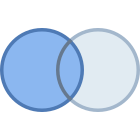 Mengendiagramm Schnittmenge & Differenzmenge links icon