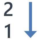 Clasificación numérica invertida icon