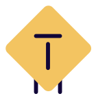 Dead end zone road signal on a road signboard icon