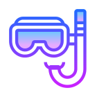 Máscara com snorkel icon