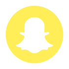 Snapchat eingekreistes Logo icon