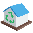 Centro de reciclaje 3d icon