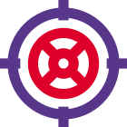 Lifebuoy protection insurance plan in target layout icon