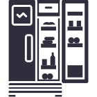 Refrigrator freezer double door icon