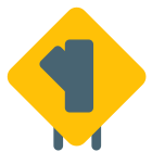 Intersection cutoff from Highway to left side icon