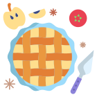 externo-torta de maçã-jantar fino-icongeek26-flat-icongeek26 icon