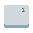 hochgestellter Zweischlüssel icon